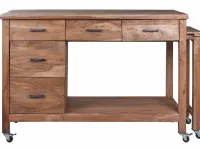 Cucina Nuovi mondi cucine Isola  credenza tavolo legno allungabile in offerta  OFFERTA OUTLET