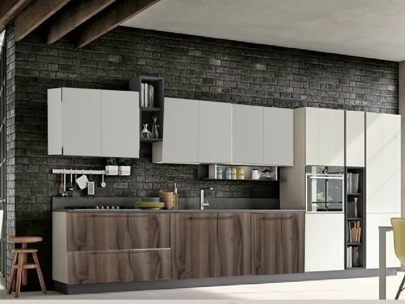 CUCINA Nuovi mondi cucine lineare Cucina minimal moderna  SCONTATA