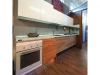 Cucina Nuovi mondi cucine moderna lineare rovere chiaro in laminato materico Cucina  moderna sospesa due colori 