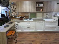 Cucina modello Cucina shabby chic lineare 4 metri con piano penisola  Nuovi mondi cucine PREZZO SCONTATO 64%