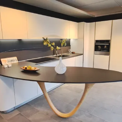 Cucina ad angolo in laccata opaco bianca Ola 20 a prezzo scontato