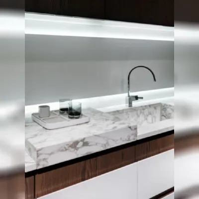 Cucina rovere chiaro design lineare Opera Tisettanta a soli 25000€