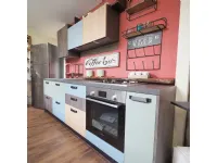 Cucina moderna rovere chiaro, etnico lineare, vintage colorata a 1990.