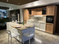 Cucina con isola in nobilitato bianca Palio a prezzo ribassato