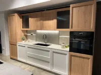 Cucina con isola in nobilitato bianca Palio a prezzo ribassato