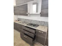 Cucina lineare in laminato materico a prezzo scontato 58%