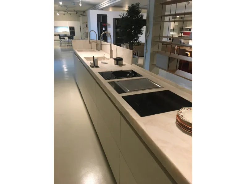 Cucina Plus moderna bianca ad isola Elam
