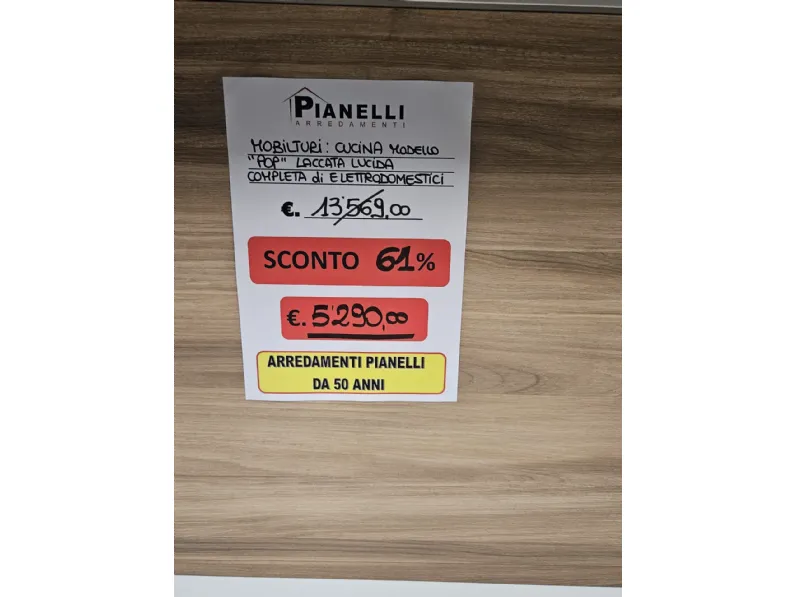 Cucina design lineare Pop Mobilturi a prezzo scontato