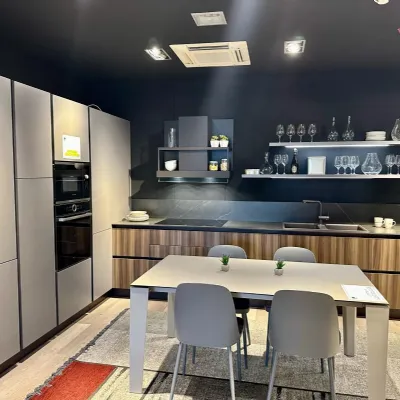 Cucina Domino moderna grigia Prima cucine ad angolo scontata 44%