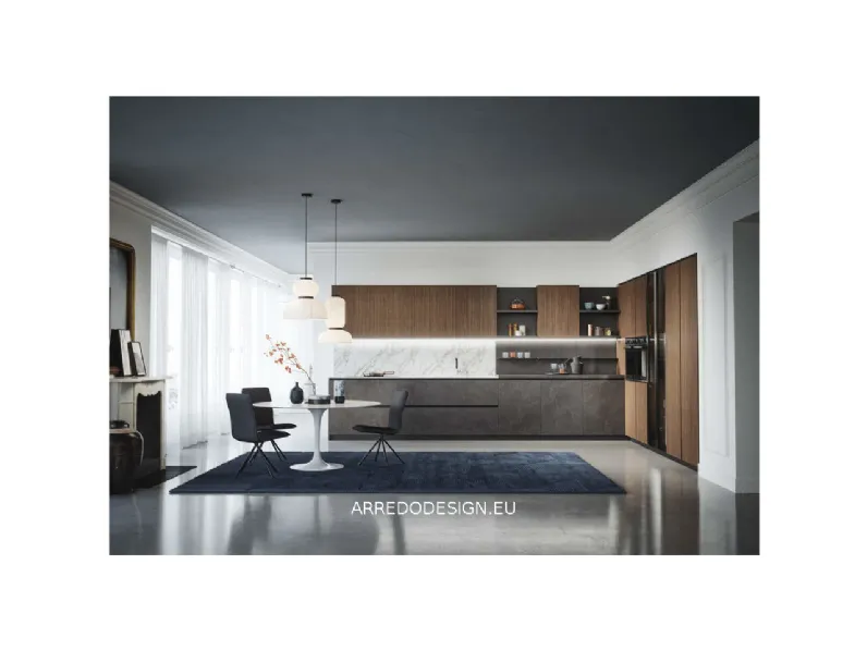 Cucina altri colori moderna ad angolo Domino Prima cucine scontata
