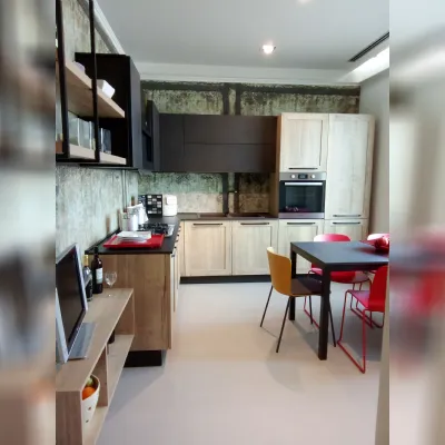 Cucina altri colori moderna ad angolo Prima cucine Domino telaio a soli 5000