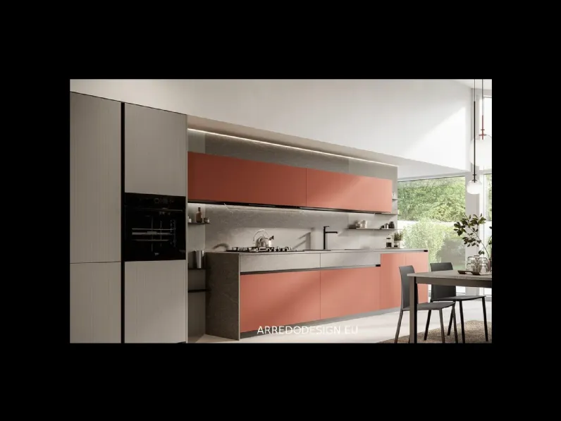 Cucina lineare moderna altri colori Prima cucine Domino a soli 4620 Euro