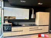 Cucina Prima cucine moderna lineare rovere chiaro in laminato materico Hera