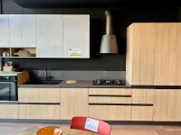 Cucina Prima cucine moderna lineare rovere chiaro in laminato materico Hera