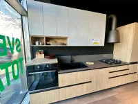 Cucina Prima cucine moderna lineare rovere chiaro in laminato materico Hera