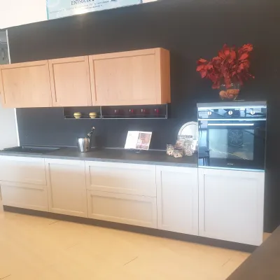 Cucina Prima cucine moderna lineare rovere chiaro in legno Noah