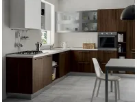 CUCINA Primacucine Domino noce carruba e bianco matt PREZZO OUTLET