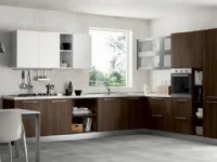 CUCINA Primacucine Domino noce carruba e bianco matt PREZZO OUTLET