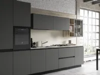 CUCINA Primacucine lineare Zoe grafite e zoe grafite e silvermine SCONTATA