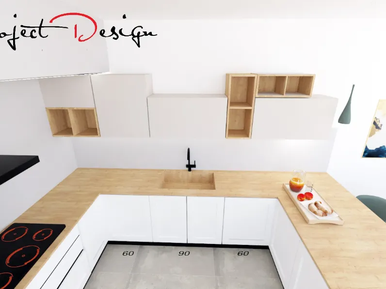 Cucina design con penisola Project penisola  Artigianale a prezzo ribassato