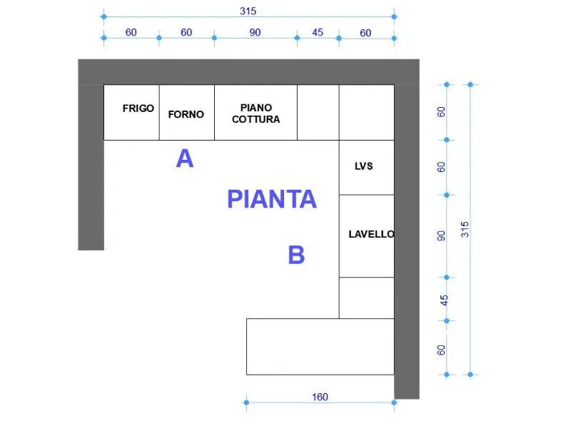 Cucina design con penisola Project penisola  Artigianale a prezzo ribassato