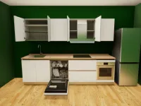 Cucina lineare in laminato materico a prezzo ribassato 33%