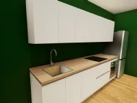 Cucina lineare in laminato materico a prezzo ribassato 33%
