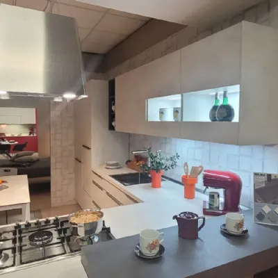 Cucina Riva cemento di Nobilia scontata -31%
