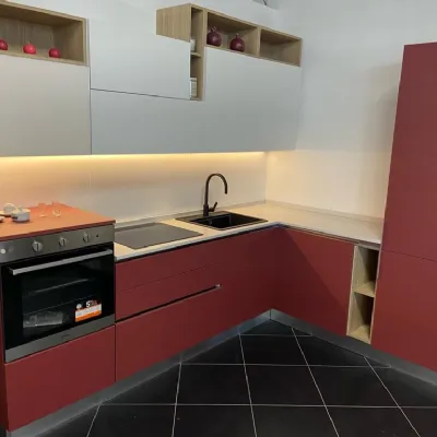 Cucina moderna ad angolo System 22 Gm cucine a prezzo ribassato