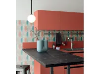 Cucina rossa moderna lineare Ar-due Easy matt a soli 7290
