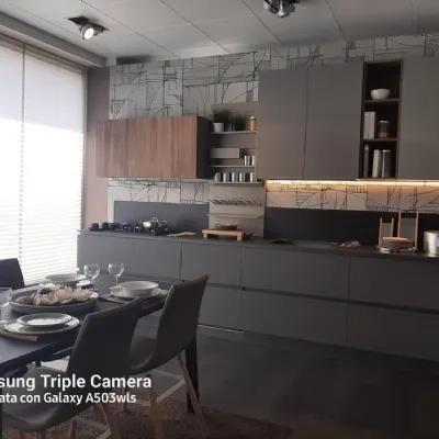 Cucina Round design grigio lineare Lube cucine scontata 54%