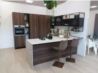 Cucina Rovere caff con penisola Artigianale con uno sconto imperdibile