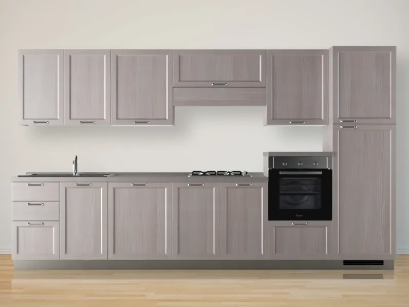 Cucina rovere chiaro country lineare Highland Scavolini in Offerta Outlet