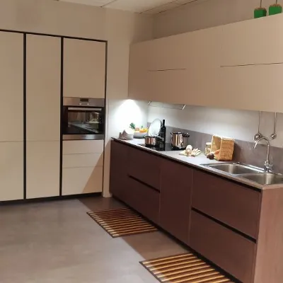 Cucina rovere chiaro design ad angolo Sohoo anta vassoio Doimo cucine a soli 7500