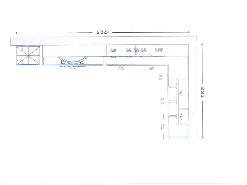 Cucina rovere chiaro industriale ad angolo 56mi Marchi cucine a soli 21070 Euro