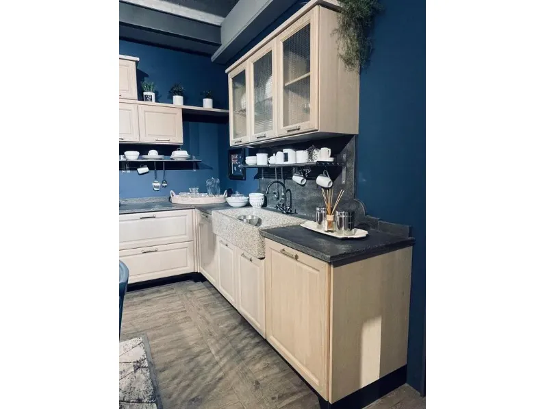 Cucina rovere chiaro industriale ad angolo 56mi Marchi cucine a soli 21070 Euro