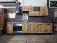 Cucina rovere chiaro industriale lineare Cucina industriale  vintage in legno e ferro  offerta unica Collezione esclusiva in offerta