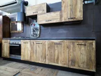 Cucina rovere chiaro industriale lineare Cucina industriale  vintage in legno e ferro  offerta unica Collezione esclusiva in offerta
