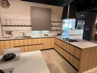 Cucina ad angolo moderna rovere chiaro Arredo3 Kali profilo a soli 5800