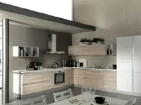 Cucina moderna Aran ad angolo Marylin in rovere chiaro a 6000