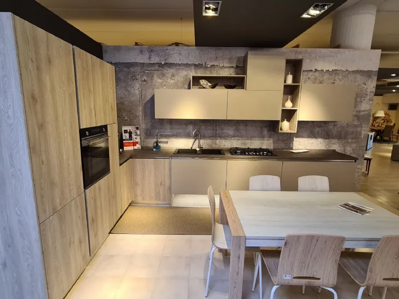 Cucina rovere chiaro moderna ad angolo Time  Gentili group a soli 5200