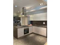 Cucina rovere chiaro moderna con penisola Cloe Arredo3