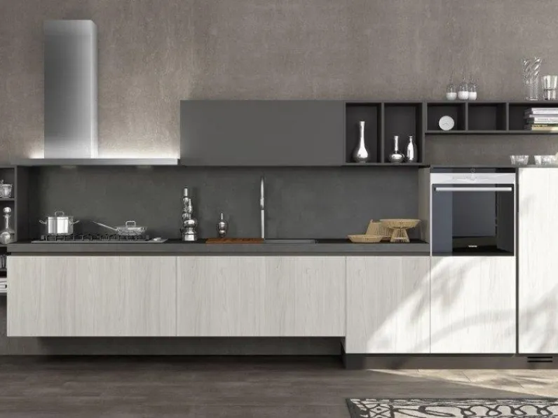 Cucina a prezzo ribassato lineare moderna Cloe Arredo3