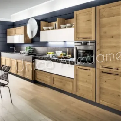 Cucina rovere chiaro moderna lineare Componibile Arrex in offerta