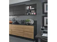 Cucina rovere chiaro moderna lineare Cucina moderna  lineare in offerta compresa di colonne grigio e olmo  Nuovi mondi cucine in Offerta Outlet