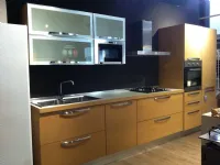 Cucina rovere chiaro moderna lineare Extra rovere naturale a doghe  Veneta cucine in Offerta Outlet