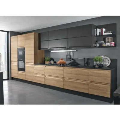 Cucina rovere chiaro moderna lineare Isla Colombini casa