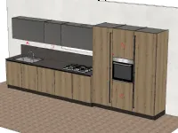 Cucina a prezzo scontato lineare moderna Kali 10 Arredo3