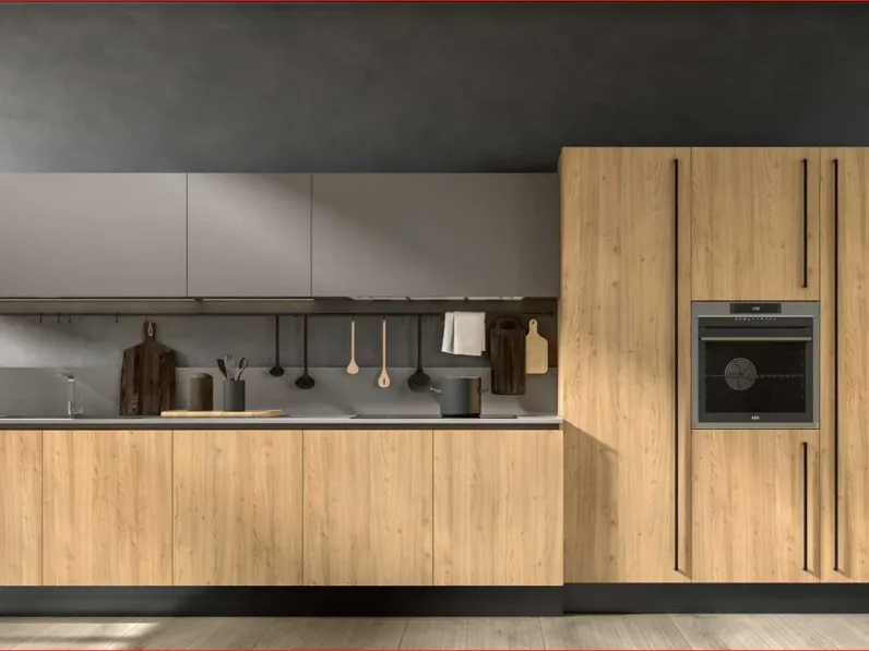 Cucina a prezzo scontato lineare moderna Kali 10 Arredo3