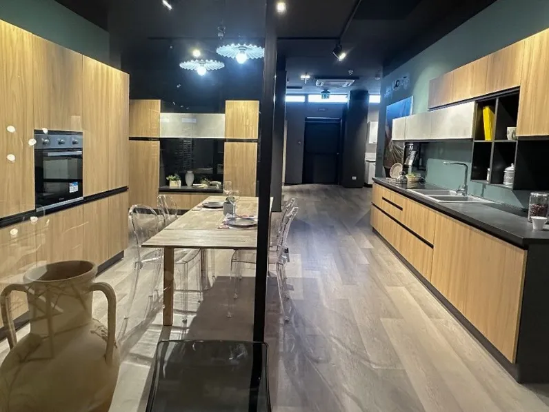 Cucina rovere chiaro moderna lineare Era Mobilturi a soli 8400